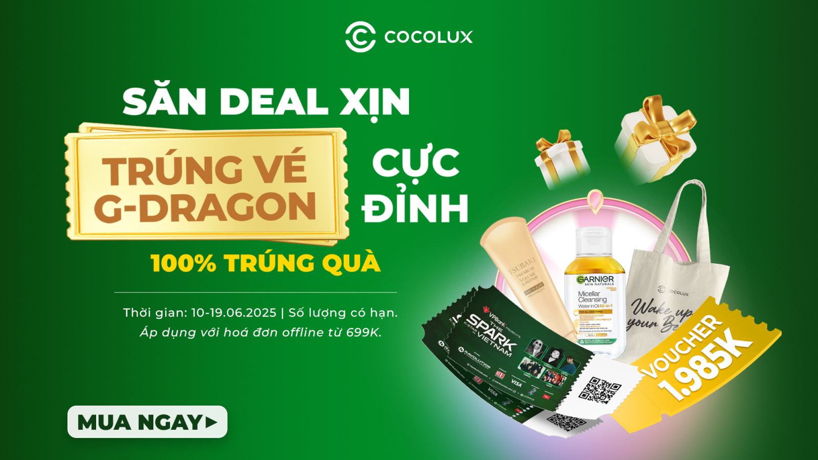 3 NGÀY CUỐI CÙNG: SĂN DEAL XỊN – TRÚNG VÉ G-DRAGON CỰC ĐỈNH!